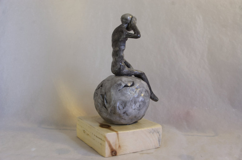 L'Anxiété — Sculpture originale en argile polymère