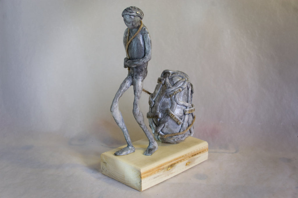 La charge mentale - Sculpture en argile polymère