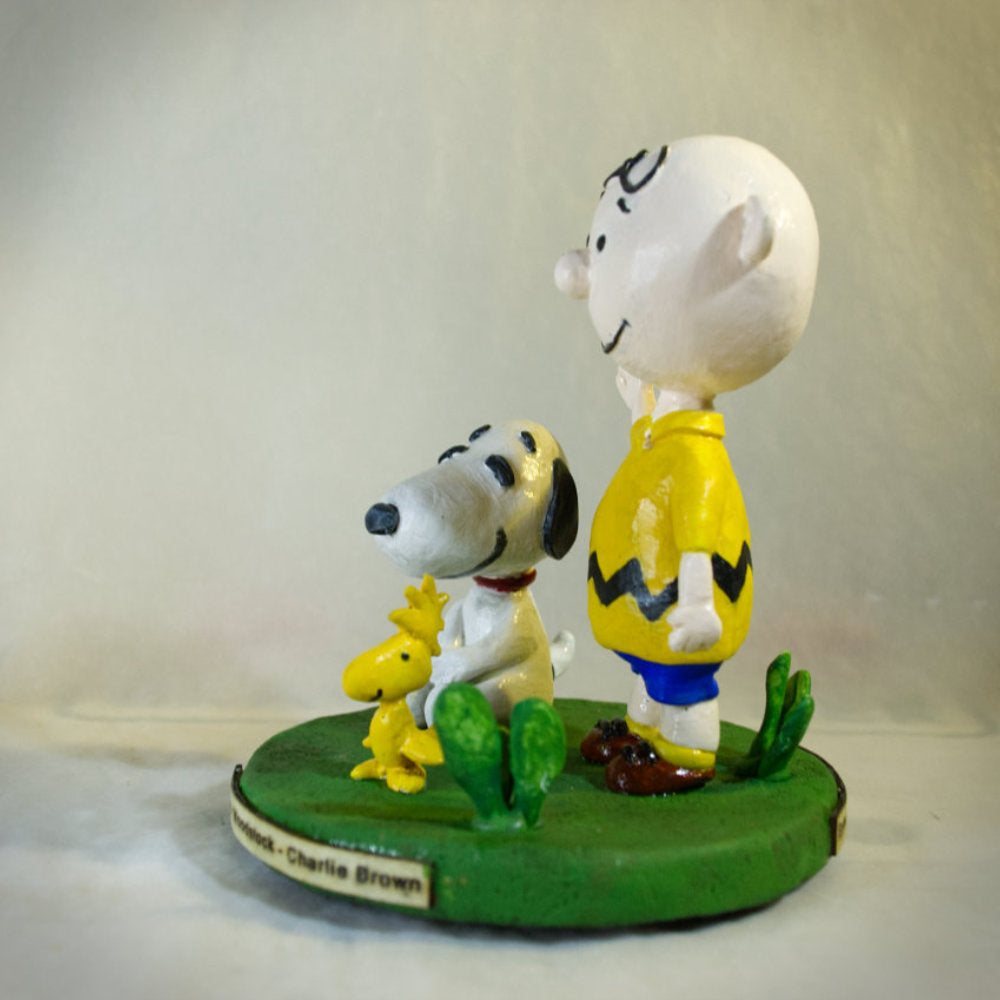Charlie Brown, Snoopy et Woodstock en argile polymère