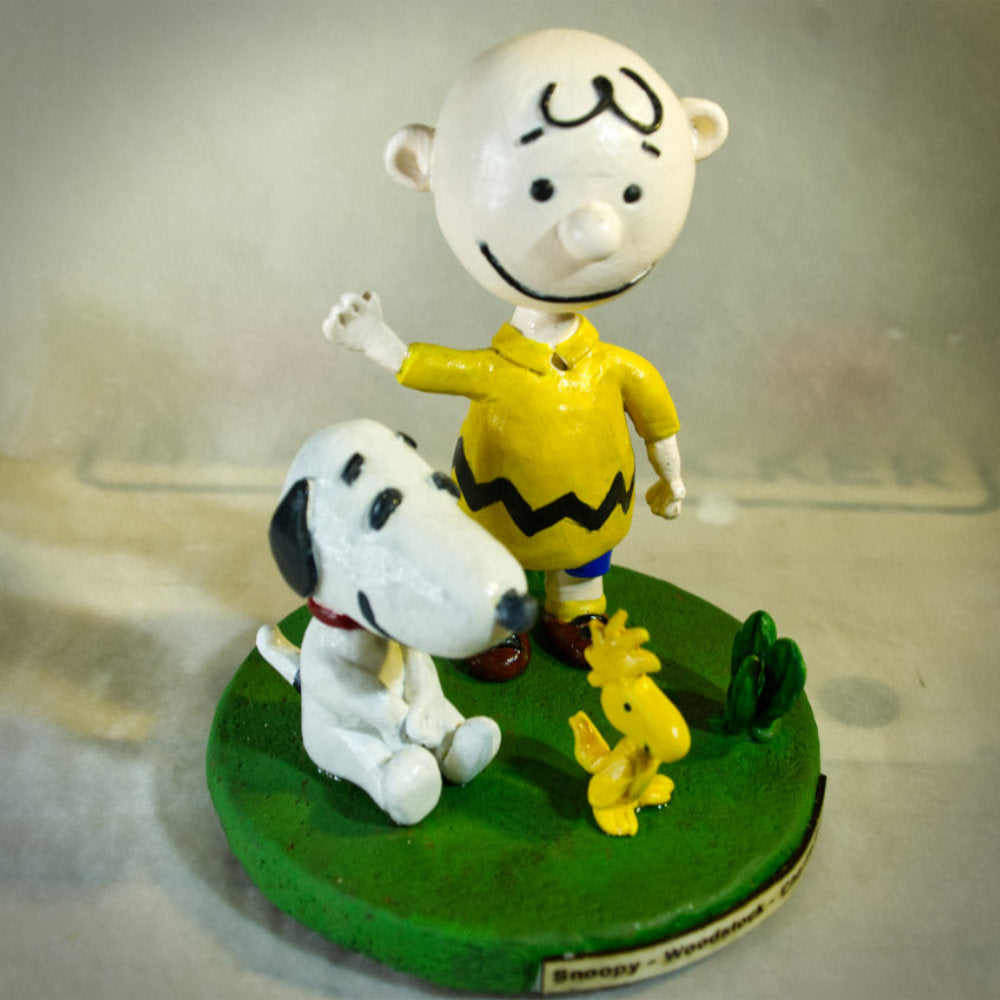 Charlie Brown, Snoopy et Woodstock en argile polymère