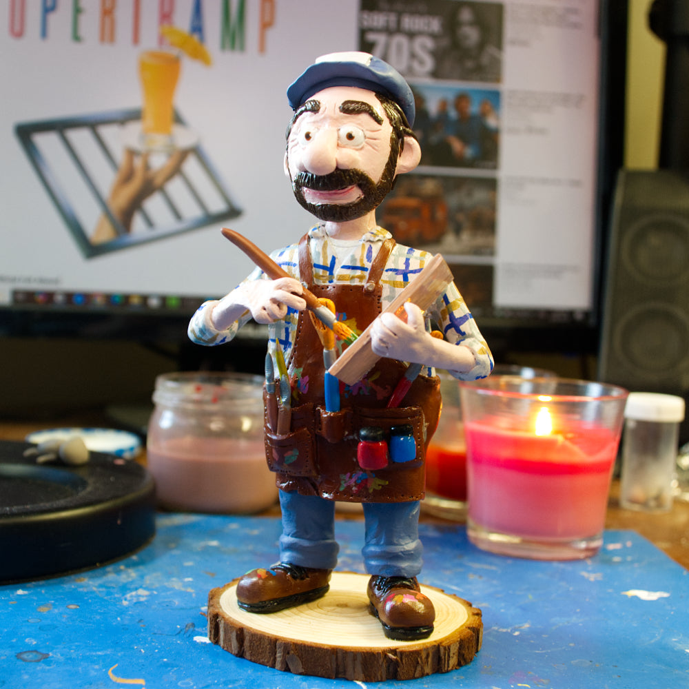Statuette personnalisée de 20 à 23 cm résine et ou argile polymère
