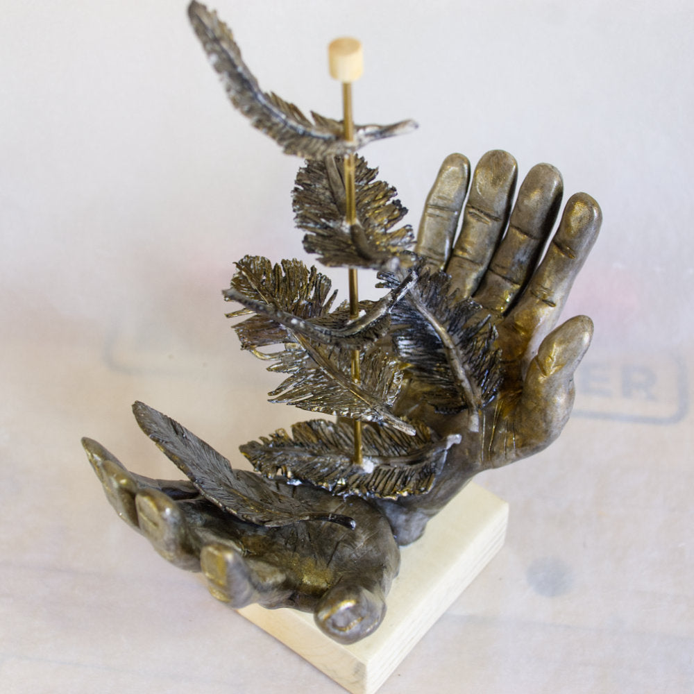 Le lâcher-prise - Sculpture en argile polymère