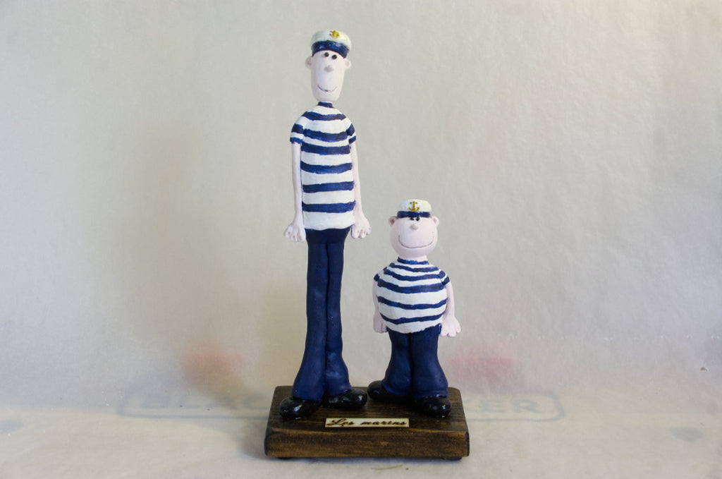 Les marins – Sculpture en argile polymère